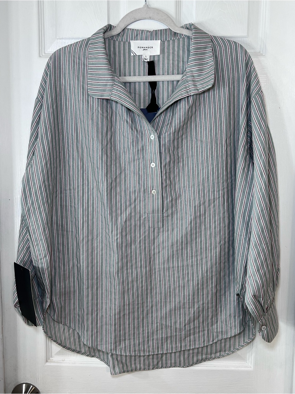 Pomander Place By Tuckernuck  Green Stripe Red Size Large NWT